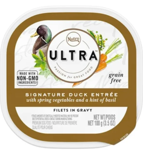 Nutro Ultra Grain-Free Cuts in Gravy Duck w/Veggies Wet Dog Food - 3.5oz-24 Pack