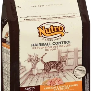 Nutro Wholesome Essentials Hairball Control Adult Dry Cat Food - Chicken & Brown Rice, 3 lb