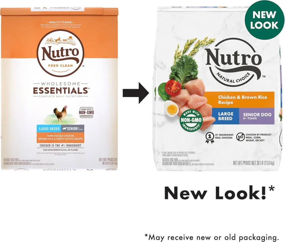 Nutro Wholesome Essentials Large Breed Senior Farm-Raised Chicken, Brown Rice & Sweet Potato Dry Dog Food - Image 2