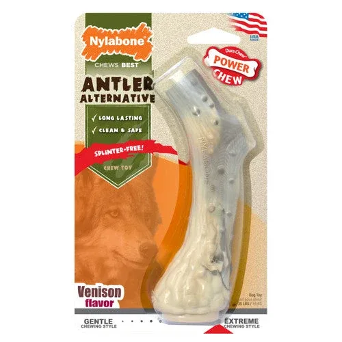 Nylabone Antler Alternative Power Chew Dog Toy Venison Medium/Wolf (1 Count) - Image 2