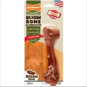 Nylabone Bison Flavor Shin Bone Alternative Power Chew Toy for Dogs