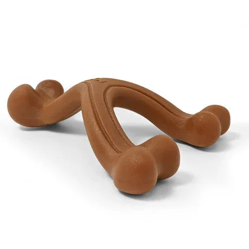 Nylabone Ergonomic Hold & Chew Wishbone Power Chew Durable Dog Toy Bison Small/Regular (1 Count) - Image 2
