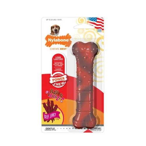 Nylabone Flavor Frenzy Power Chew Dog Toy Beef Jerky Medium/Wolf (1 Count) - Image 2