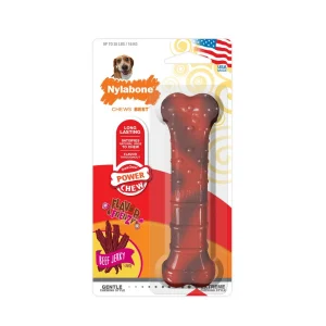 Nylabone Flavor Frenzy Power Chew Dog Toy Beef Jerky Medium/Wolf (1 Count)