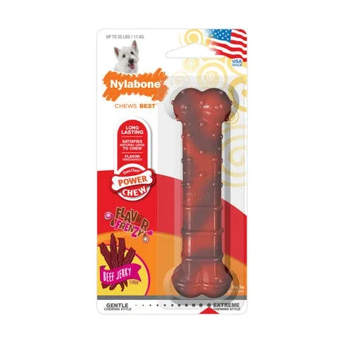 Nylabone Flavor Frenzy Power Chew Dog Toy Beef Jerky Small/Regular (1 Count) - Image 2