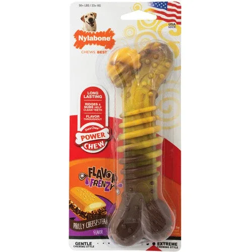 Nylabone Flavor Frenzy Power Chew Dog Toy Philly Cheesesteak X-Large/Souper (1 Count) - Image 2