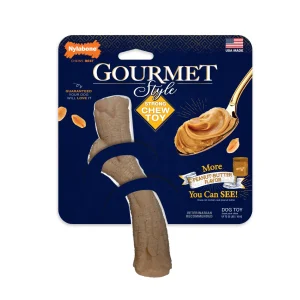 Nylabone Gourmet Style Strong Chew Stick Dog Chew Toy Stick Peanut Butter Medium/Wolf - Up To 35 Lbs. (1 ct)