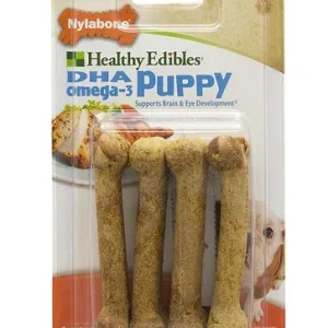 Nylabone Healthy Edibles Puppy Chew Treats Turkey and Sweet Potato Flavor Petite - Up To 15 Lb