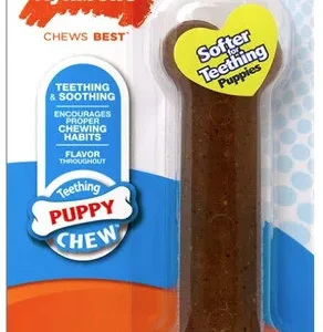Nylabone Just For Puppies Teething Chew Toy Chicken Flavor Medium/Wolf - Up To 35 Lb