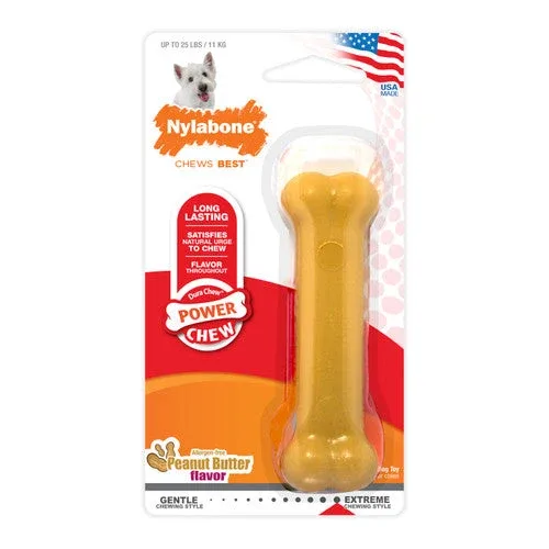 Nylabone Power Chew Durable Dog Toy Peanut Butter Small/Regular (1 Count) (D) - Image 2