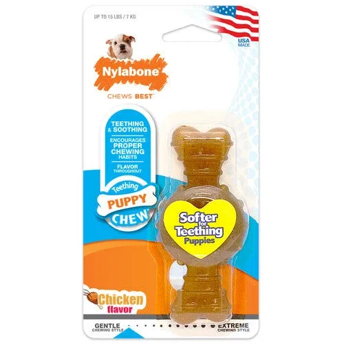 Nylabone Puppy Chew Ring Bone Chicken X-Small/Petite (1 Count) - Image 2