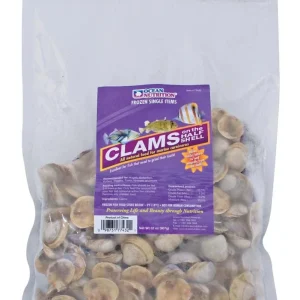 Ocean Nutrition Clams on the Half Shell Frozen Fish Food 32 oz SD-5 (DD)