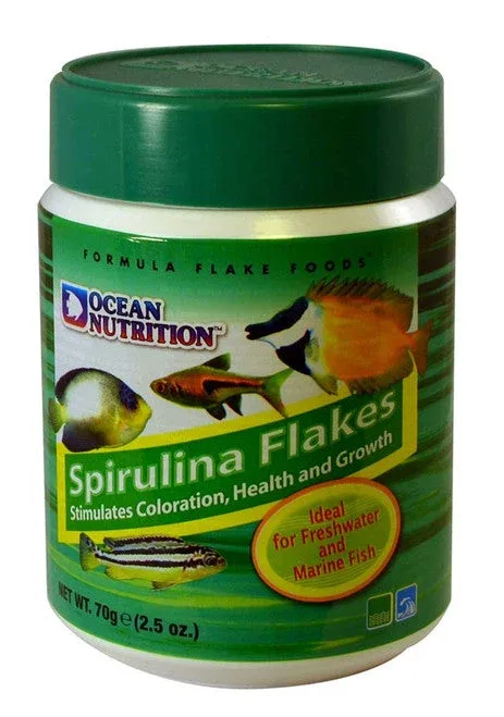 Ocean Nutrition Spirulina Flakes Fish Food 2.5 oz - Image 2
