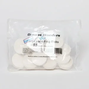 Ocean Wonders LARGE CERAMIC Coral Frag Disks 1.5", 15 pcs.