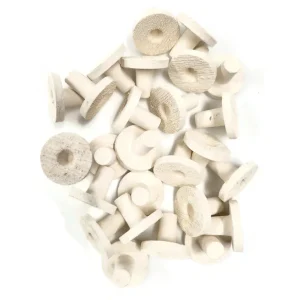 Ocean Wonders NextGen 1" Ceramic NATURAL WHITE Coral Frag Plugs - 100 Pack