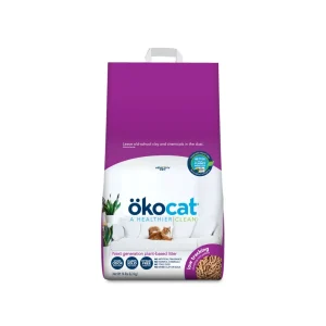 Okocat Litter Low Tracking Clumping Wood Cat Litter, 14 lb