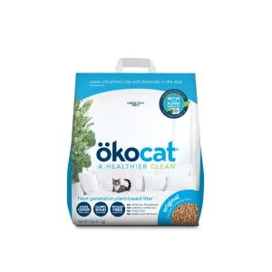Okocat Litter Original Clumping Wood Cat Litter, 9 lb