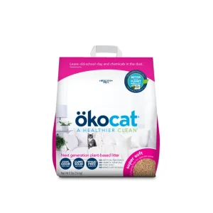 Okocat Litter Super Soft Clumping Wood Cat Litter, 8 lb