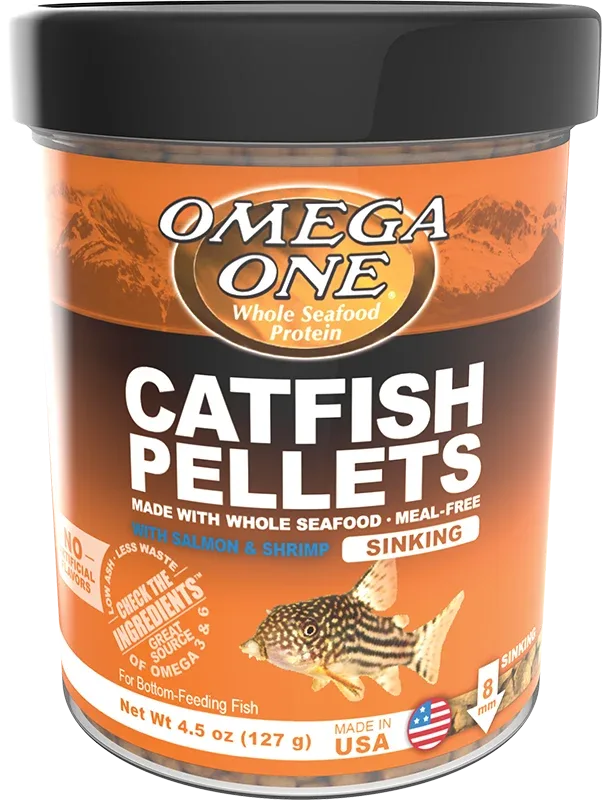 Omega One Catfish w/ Shrimp Pellets 4.5oz