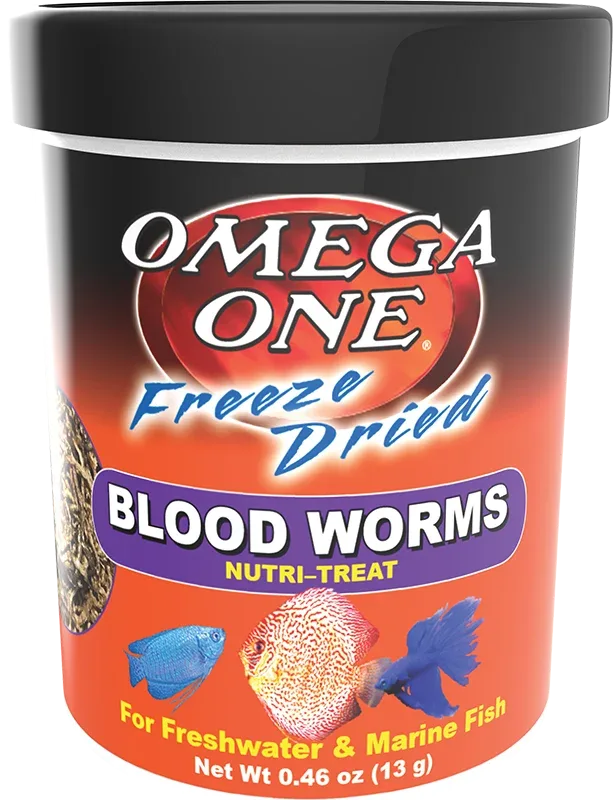 Omega One Freeze Dried Bloodworm Fish 0.46oz