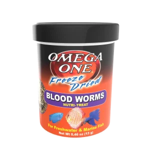 Omega One Freeze Dried Bloodworms Fish Food .46 oz