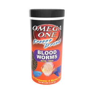 Omega One Freeze Dried Bloodworms Fish Food .96 oz