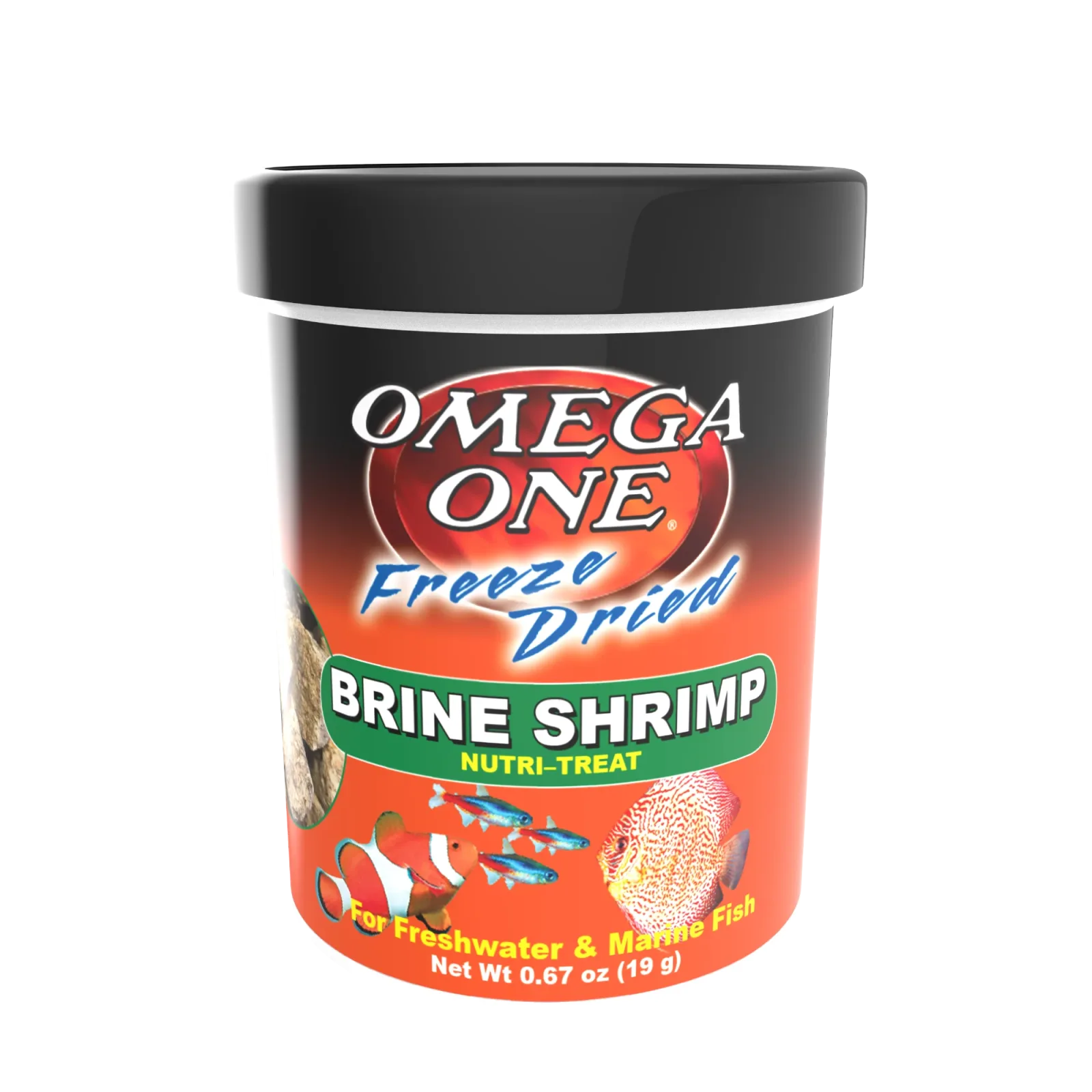 Omega One Freeze Dried Brine Shrimp Fish Food .67 oz