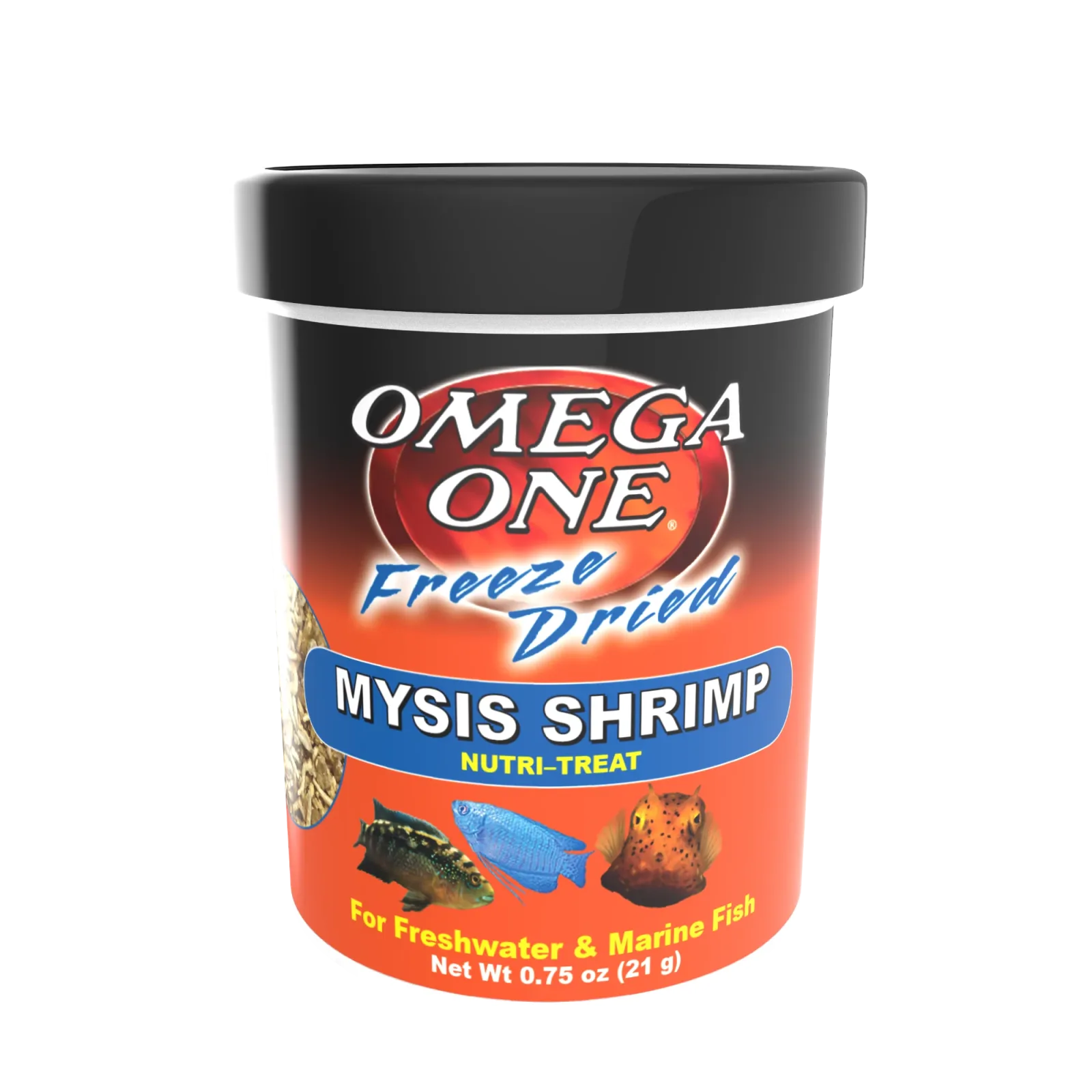 Omega One Freeze Dried Mysis Shrimp Fish Food .75 oz
