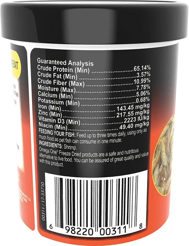 Omega One Freeze Dried Shrimp 0.85oz - Image 2
