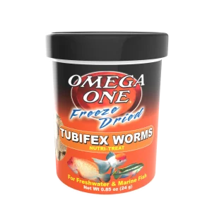 Omega One Freeze Dried Tubifex Worm Fish Food .85 oz