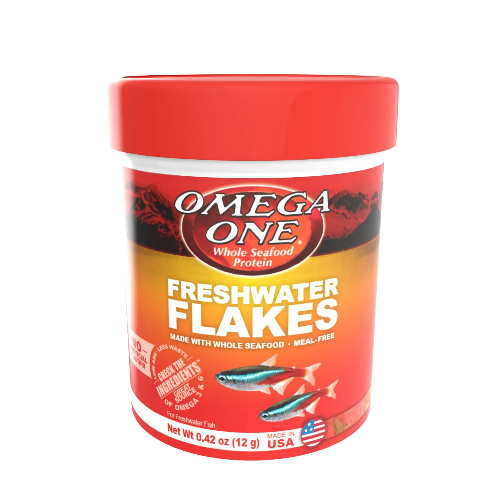 Omega One Freshwater Flakes Fish Food .42 oz