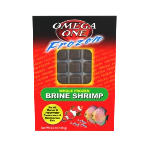 Omega One Whole Frozen Brine Shrimp Cube Pack Fish Food 3.5 oz SD-5