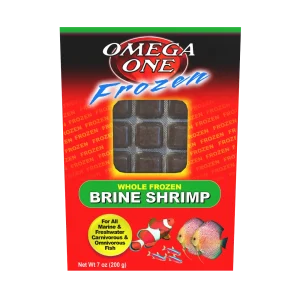 Omega One Whole Frozen Brine Shrimp Cube Pack Fish Food 7 oz SD-5