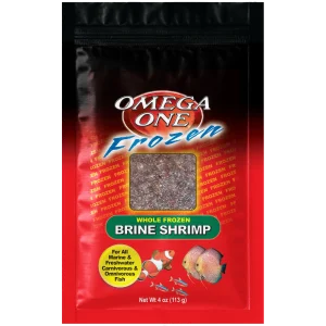 Omega One Whole Frozen Brine Shrimp Fish Food 4 oz SD-5
