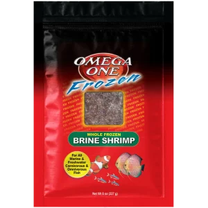 Omega One Whole Frozen Brine Shrimp Fish Food 8 oz SD-5