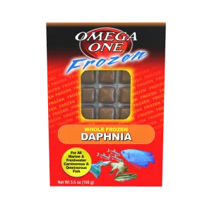 Omega One Whole Frozen Daphnia Cube Pack Fish Food 3.5 oz SD-5