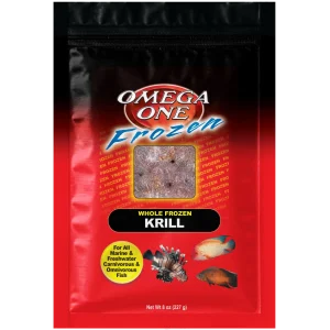 Omega One Whole Frozen Krill Fish Food 8 oz SD-5