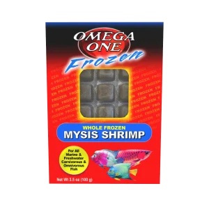 Omega One Whole Frozen Mysis Shrimp Cube Pack Fish Food 3.5 oz SD-5
