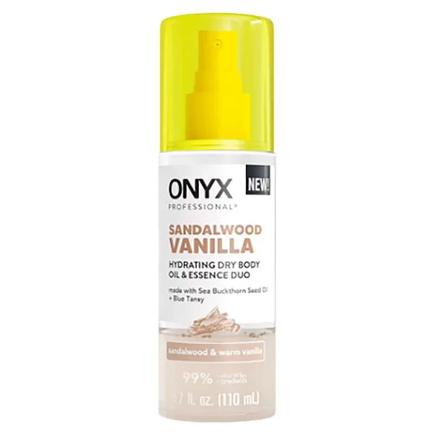 Onyx Professional Hydrating Dry Body Oil & Essence Duo in Sandalwood Vanilla 3.7 oz.