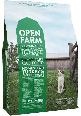 Open Farm Cat Homestead Turkey Chicken 8lb {L-x}