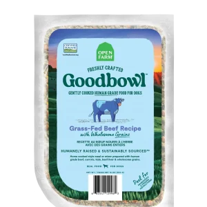 Open Farm Goodbowl Gently Cooked Grass-Fed Beef with Wholesome Grains Frozen Dog Food, 16oz