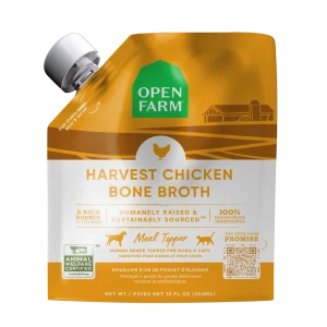 Open Farm Harvest Chicken Bone Broth for Dogs & Cats 12oz