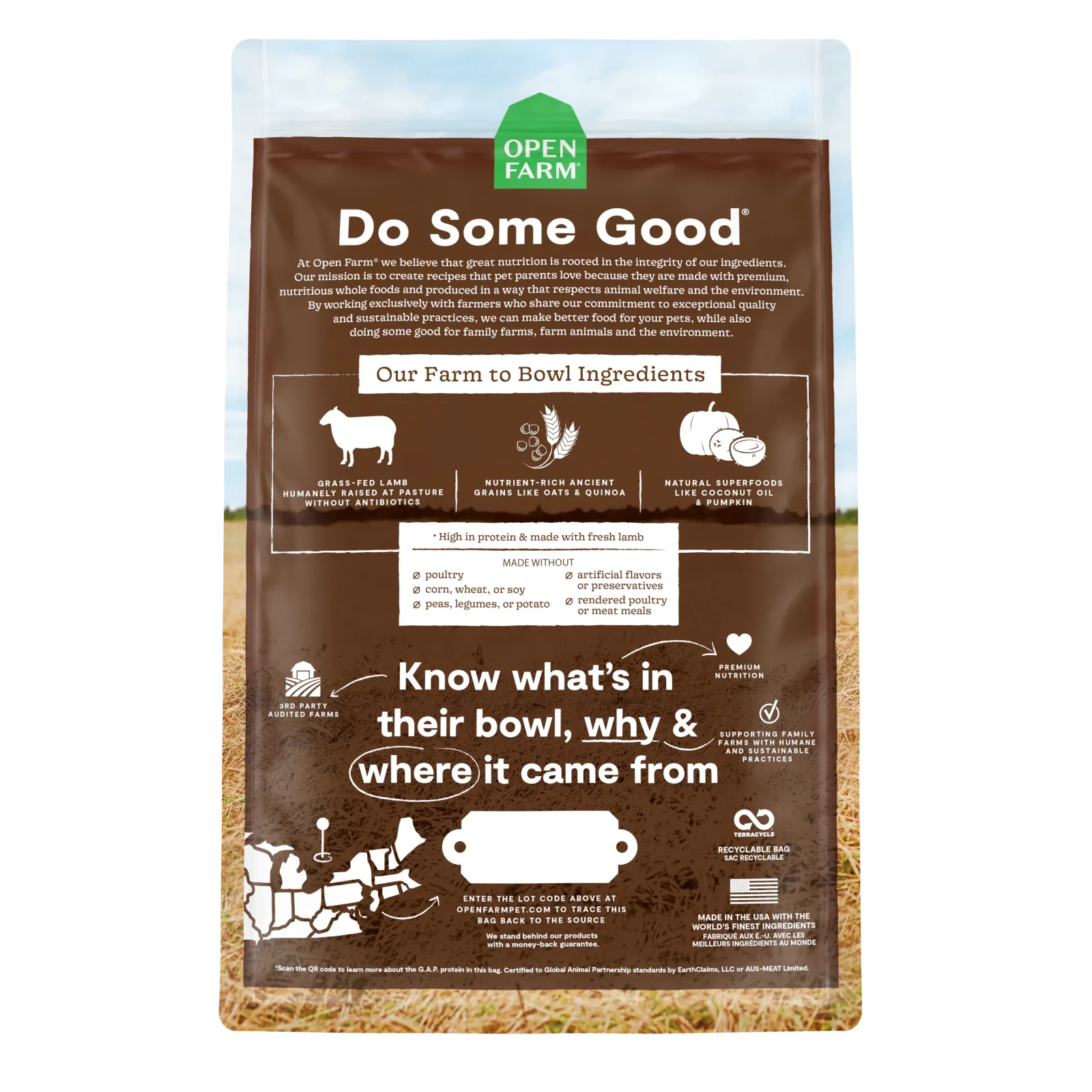 Open Farm Pasture-Raised Lamb & Ancient Grains Dog Kibble - Image 2
