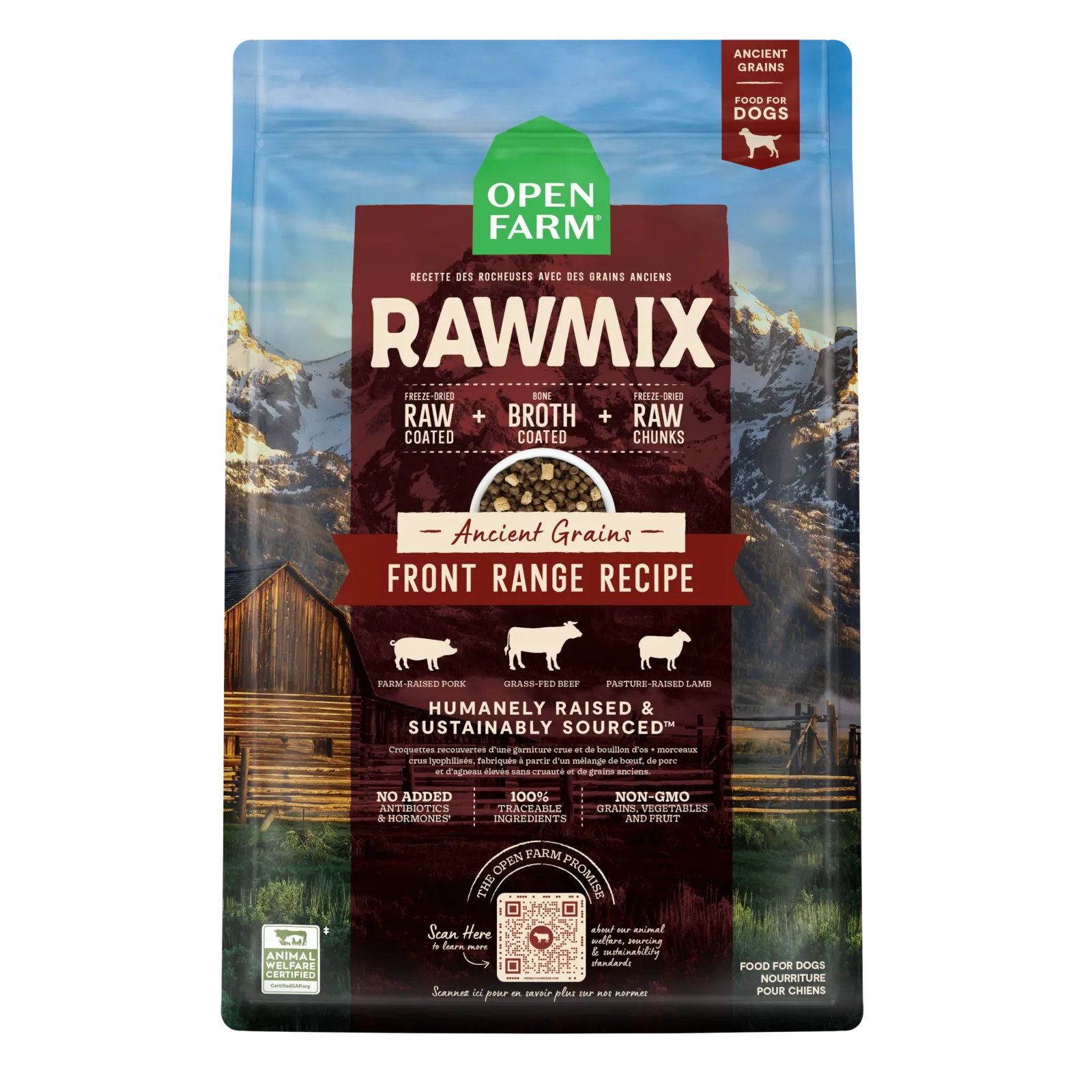 Open Farm RawMix Front Range Ancient Grains Dog Kibble
