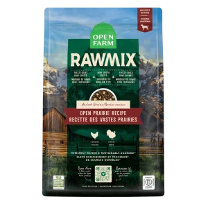 Open Farm RawMix Open Prairie Ancient Grains Dog Kibble, 20lbs