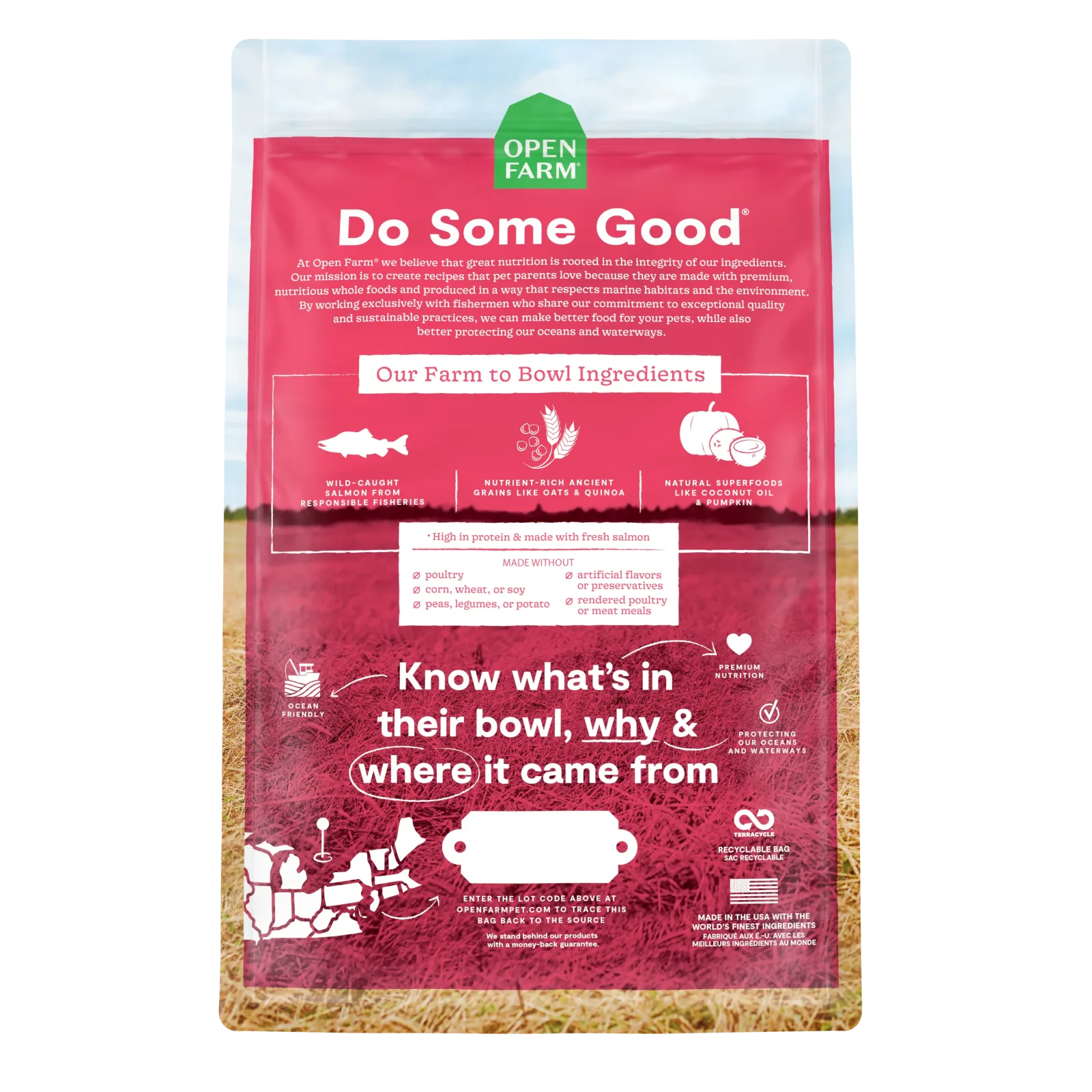 Open Farm Wild-Caught Salmon & Ancient Grains Dog Kibble - Image 2