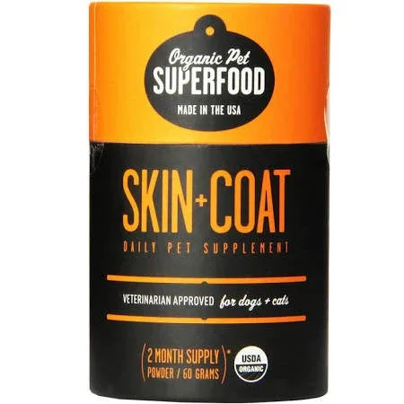 Organic Pet Superfood Dog Mushroom Skin & Coat 60 Grams {L+x}