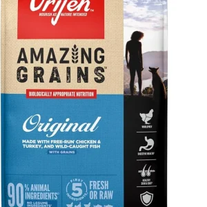 Orijen AMAZING GRAINS Original Dry Dog Food Chicken, Turkey & Wild Caugth Fish 30 lb