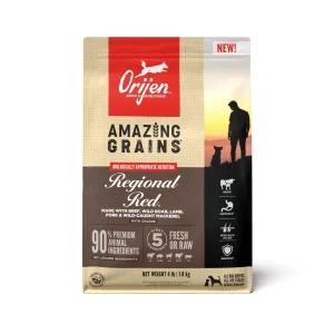 Orijen AMAZING GRAINS Regional Red Dry Dog Food Beef, Boar, Lamb, Pork & Fish 4 lb