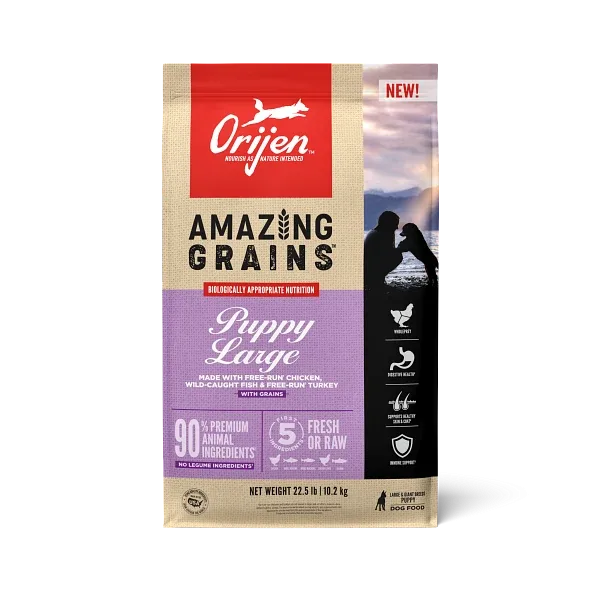 ORIJEN High Protein Amazing Grains Large Breed Puppy Dry Dog Food